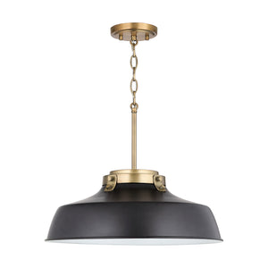 Capital Lighting - 9D331A - One Light Pendant - Oakwood - Matte Black
