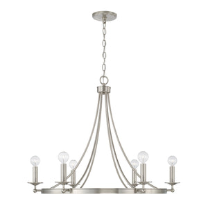 Capital Lighting - AA1005BN - Six Light Chandelier - Tempe - Brushed Nickel