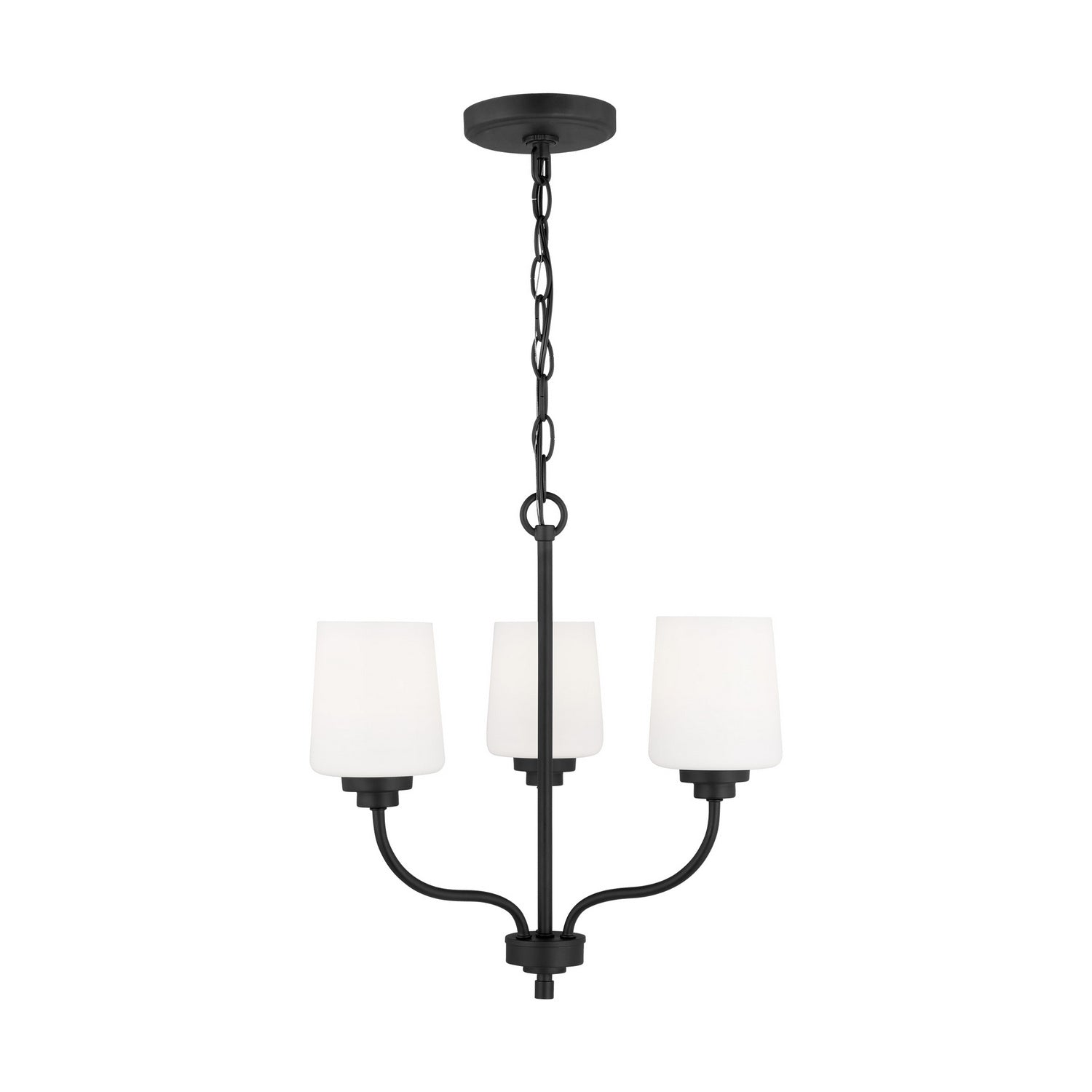 Generation Lighting. - 3102803-112 - Three Light Chandelier - Windom - Midnight Black