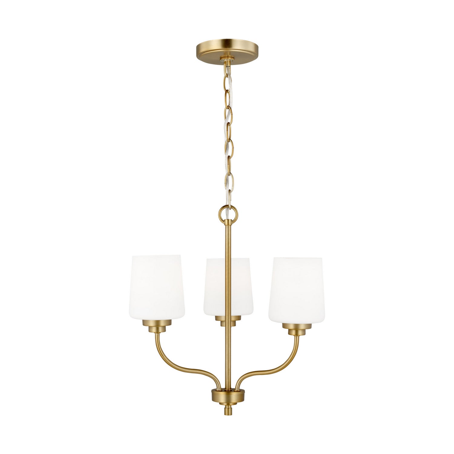 Generation Lighting. - 3102803-848 - Three Light Chandelier - Windom - Satin Brass