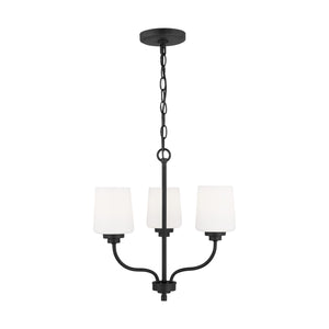 Generation Lighting. - 3102803EN3-112 - Three Light Chandelier - Windom - Midnight Black