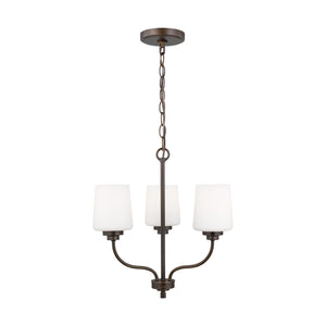 Generation Lighting. - 3102803EN3-710 - Three Light Chandelier - Windom - Bronze