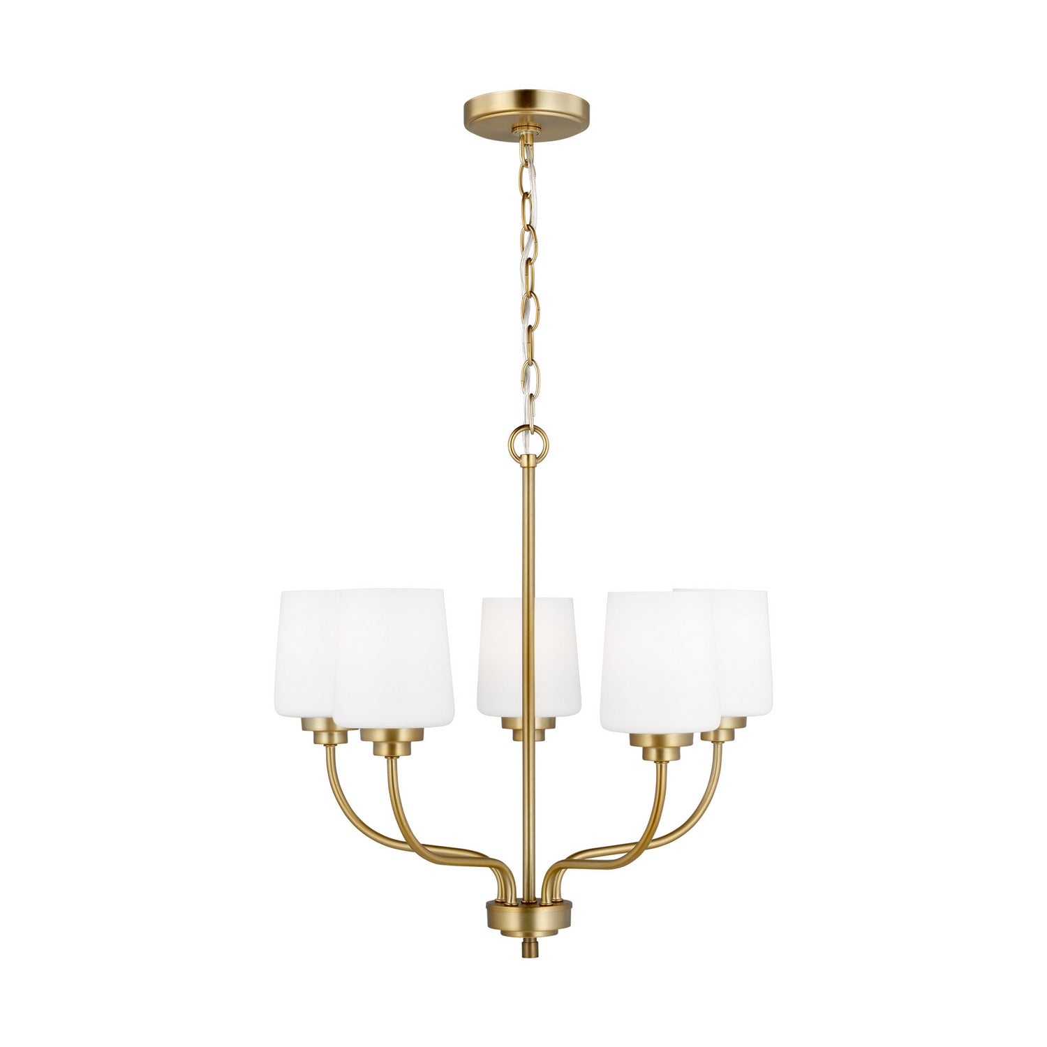 Generation Lighting. - 3102805-848 - Five Light Chandelier - Windom - Satin Brass