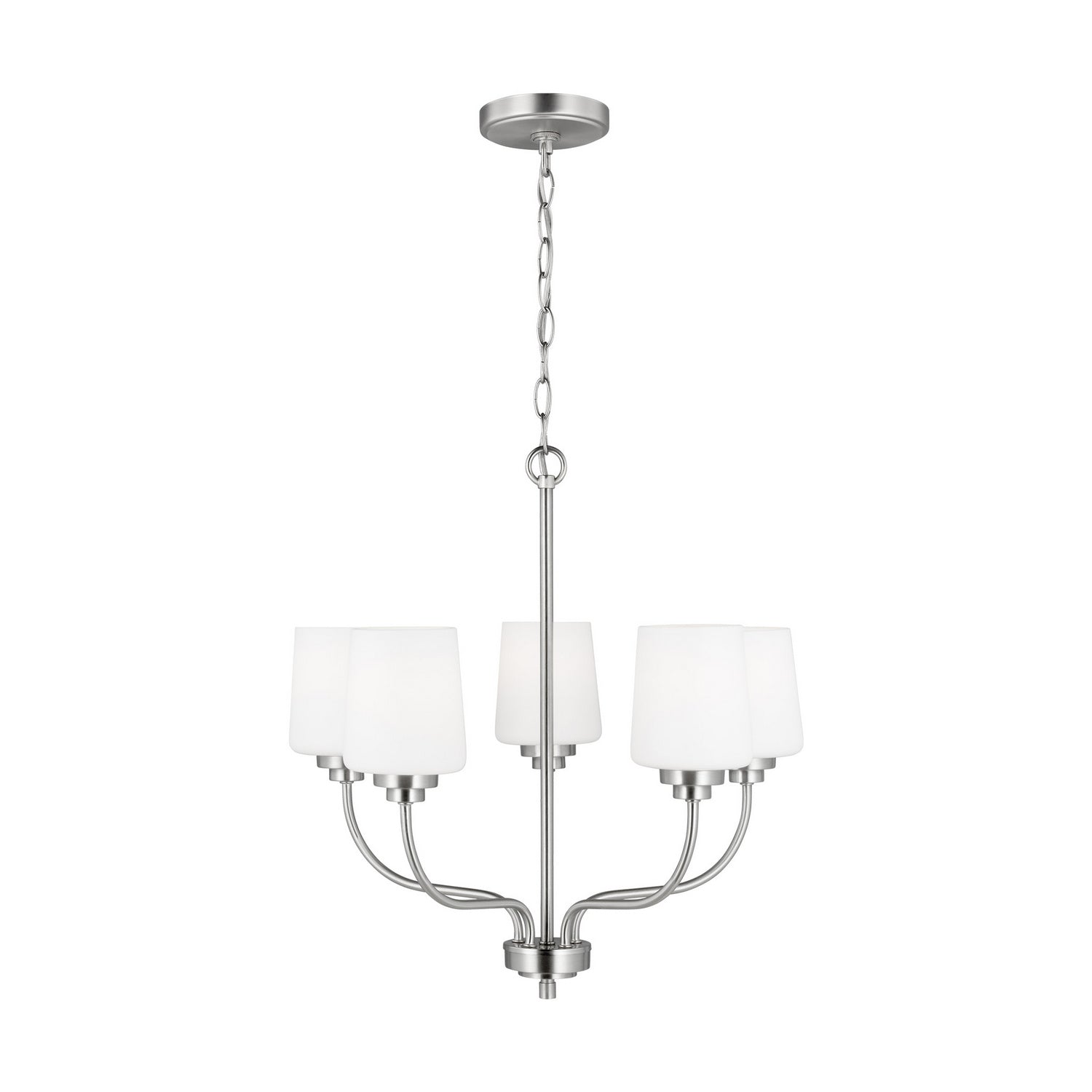 Generation Lighting. - 3102805-962 - Five Light Chandelier - Windom - Brushed Nickel