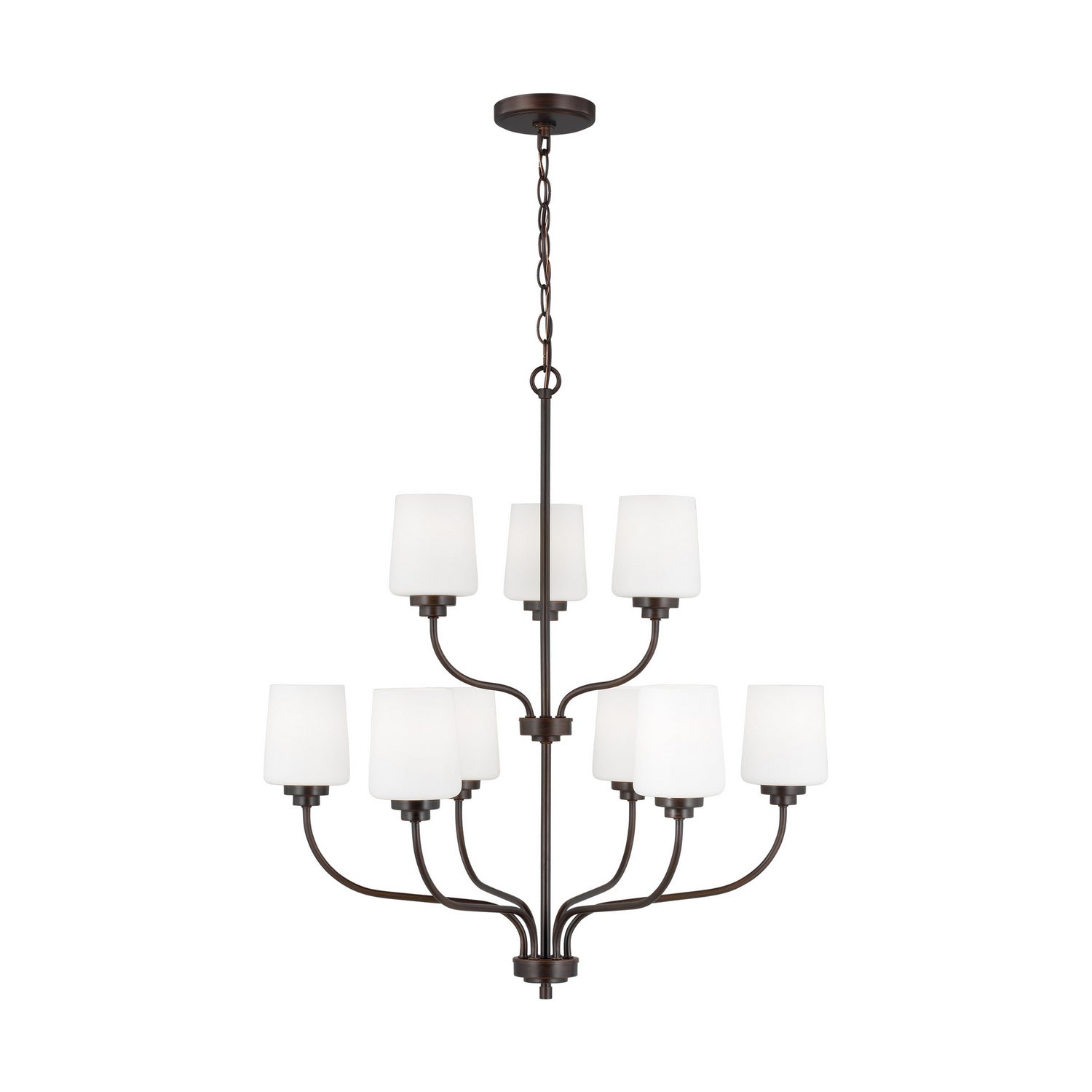 Generation Lighting. - 3102809-710 - Nine Light Chandelier - Windom - Bronze