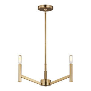 Visual Comfort Studio - 3124303EN-848 - Three Light Chandelier - Vector - Satin Brass