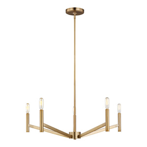 Visual Comfort Studio - 3124305-848 - Five Light Chandelier - Vector - Satin Brass