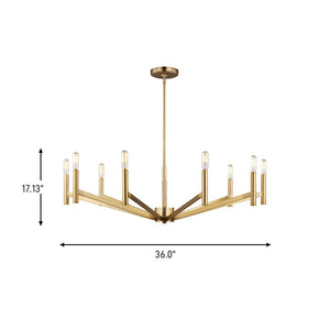 Visual Comfort Studio - 3124309-848 - Nine Light Chandelier - Vector - Satin Brass