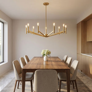 Visual Comfort Studio - 3124309-848 - Nine Light Chandelier - Vector - Satin Brass