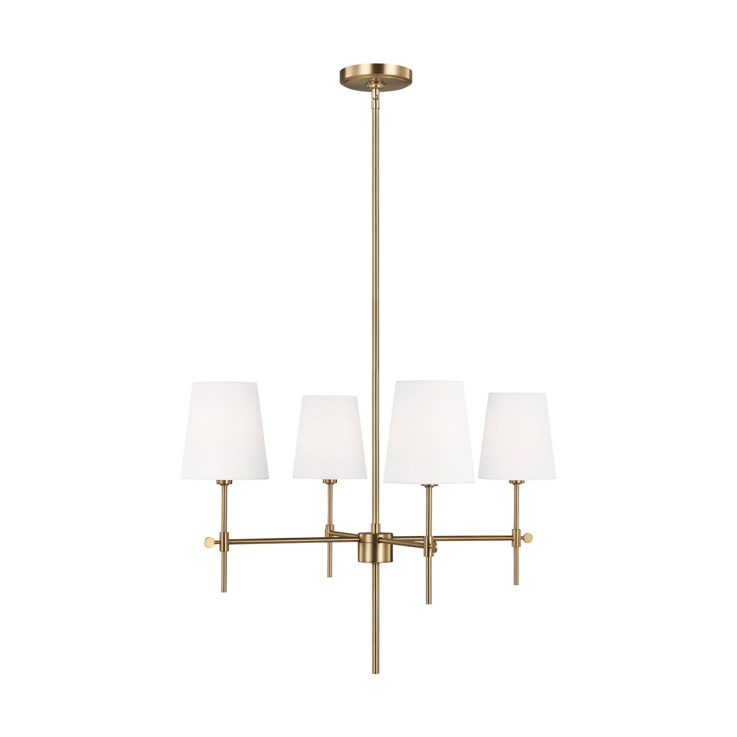 Visual Comfort Studio - 3187204-848 - Four Light Chandelier - Baker - Satin Brass