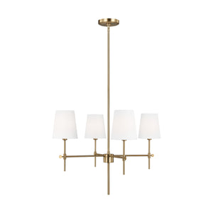 Visual Comfort Studio - 3187204-848 - Four Light Chandelier - Baker - Satin Brass