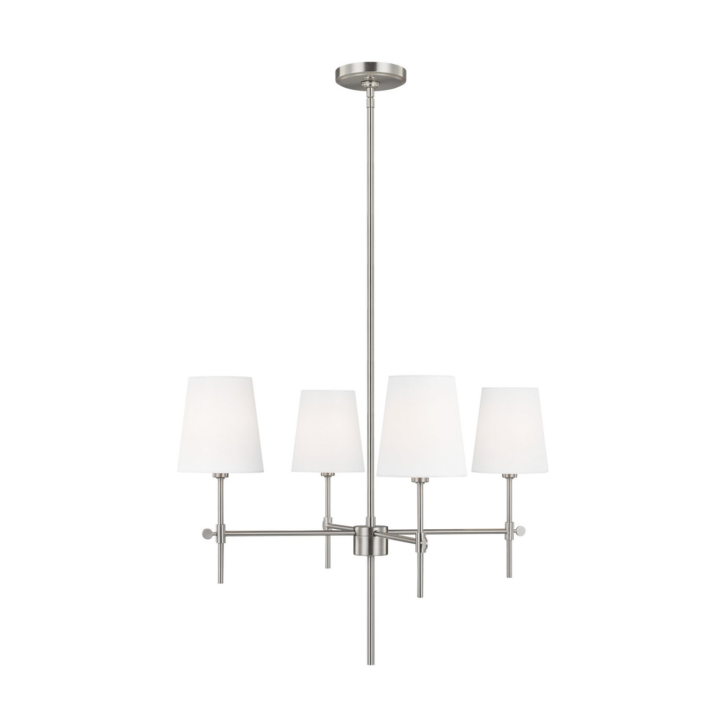 Visual Comfort Studio - 3187204-962 - Four Light Chandelier - Baker - Brushed Nickel