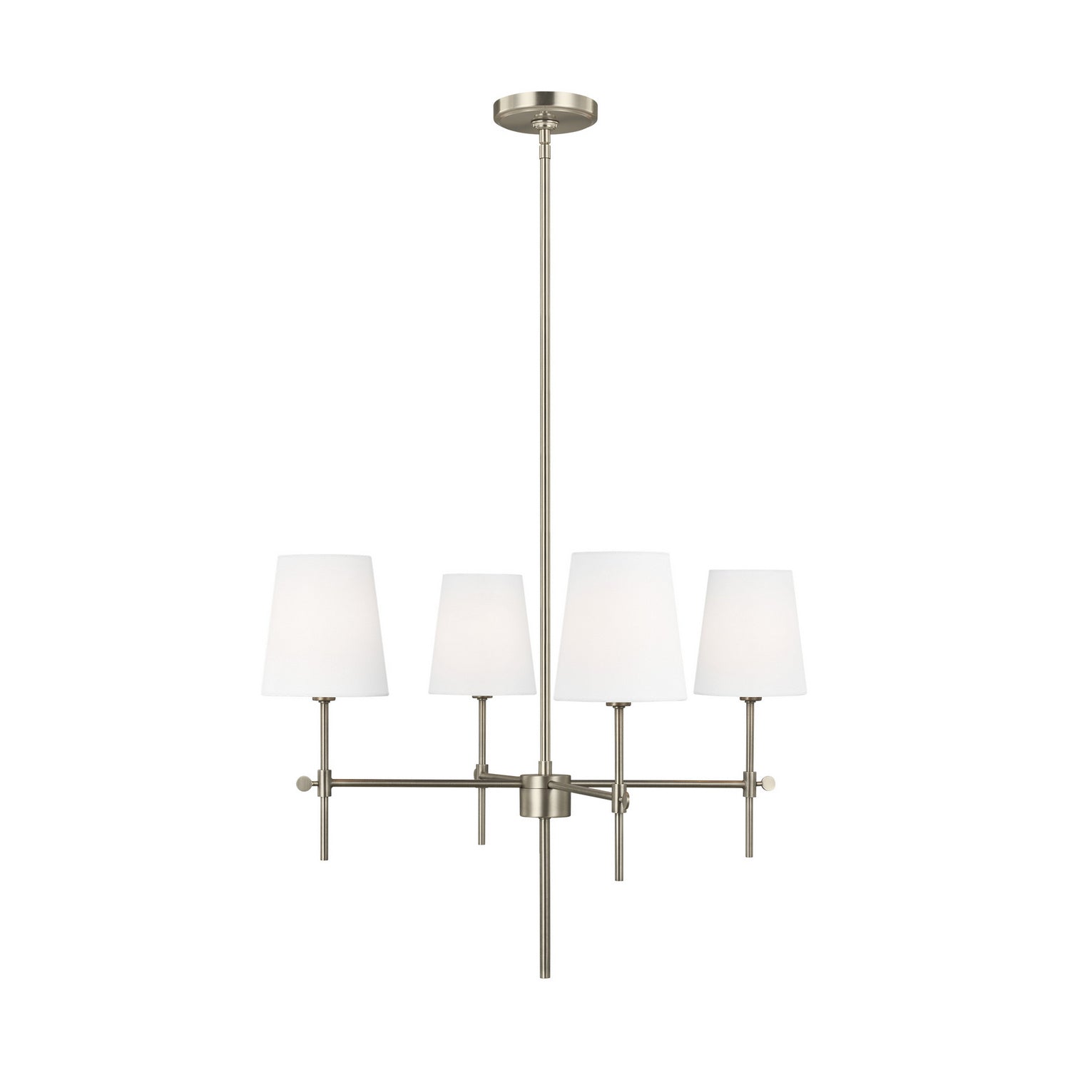 Visual Comfort Studio - 3187204-965 - Four Light Chandelier - Baker - Antique Brushed Nickel