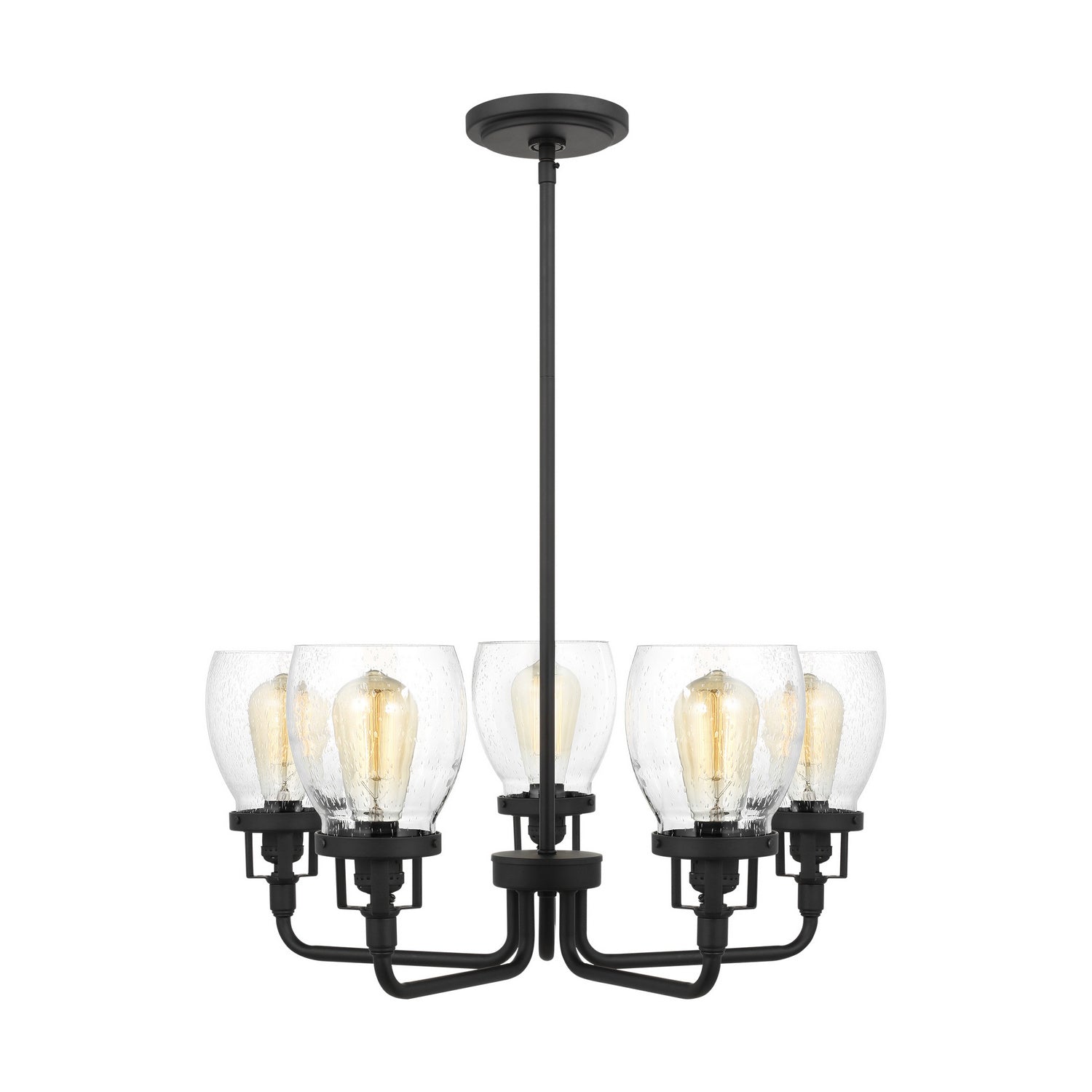 Generation Lighting. - 3214505-112 - Five Light Chandelier - Belton - Midnight Black