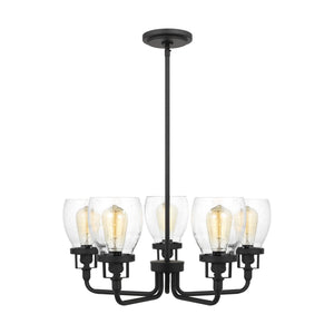 Generation Lighting. - 3214505-112 - Five Light Chandelier - Belton - Midnight Black