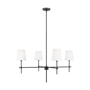 Visual Comfort Studio - 3287204-112 - Four Light Chandelier - Baker - Midnight Black