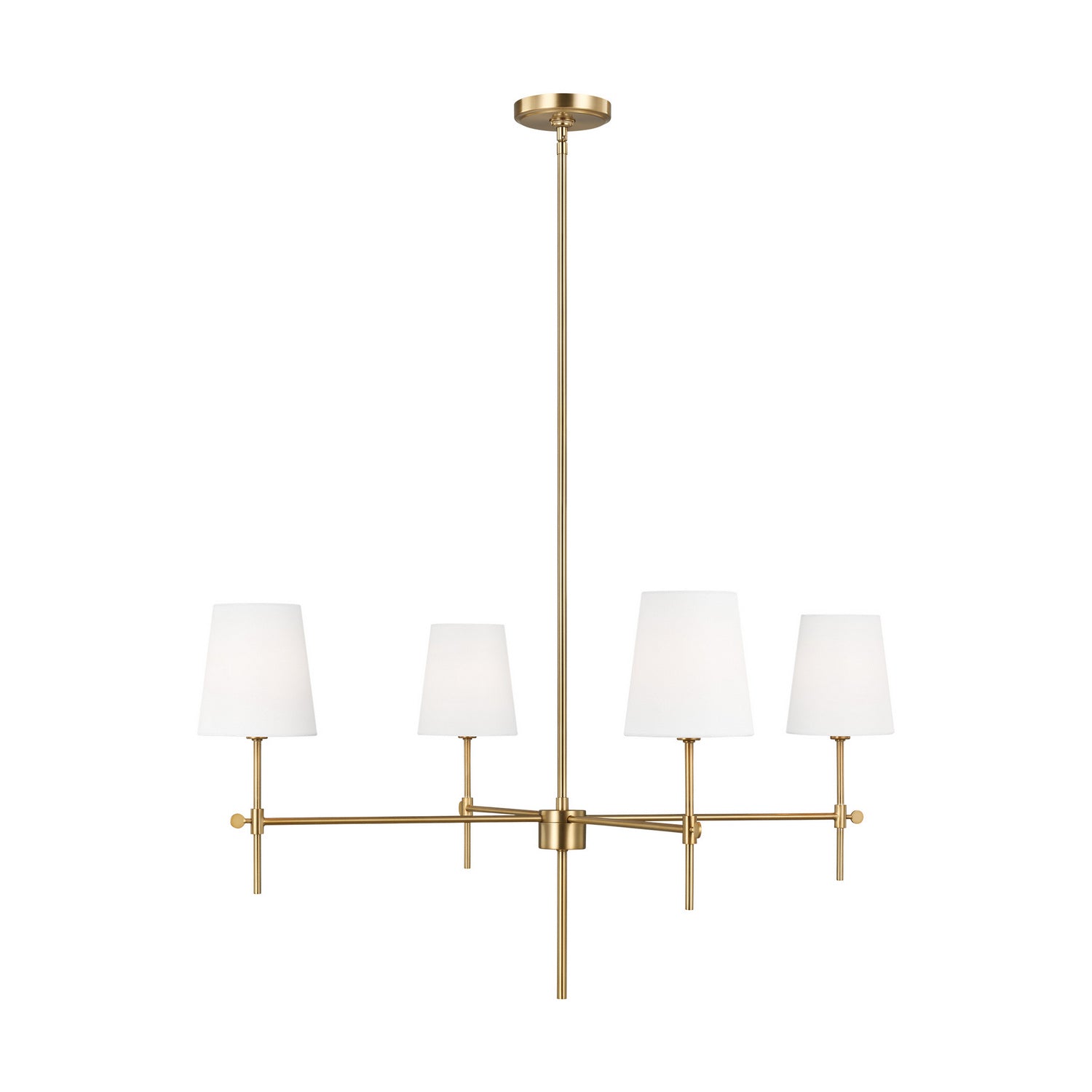 Visual Comfort Studio - 3287204-848 - Four Light Chandelier - Baker - Satin Brass