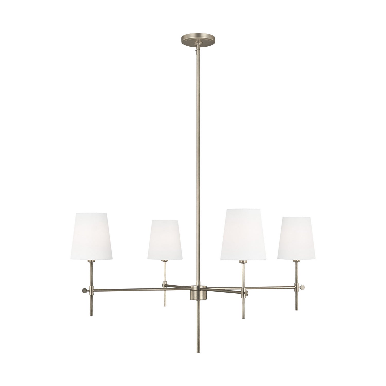 Visual Comfort Studio - 3287204-965 - Four Light Chandelier - Baker - Antique Brushed Nickel