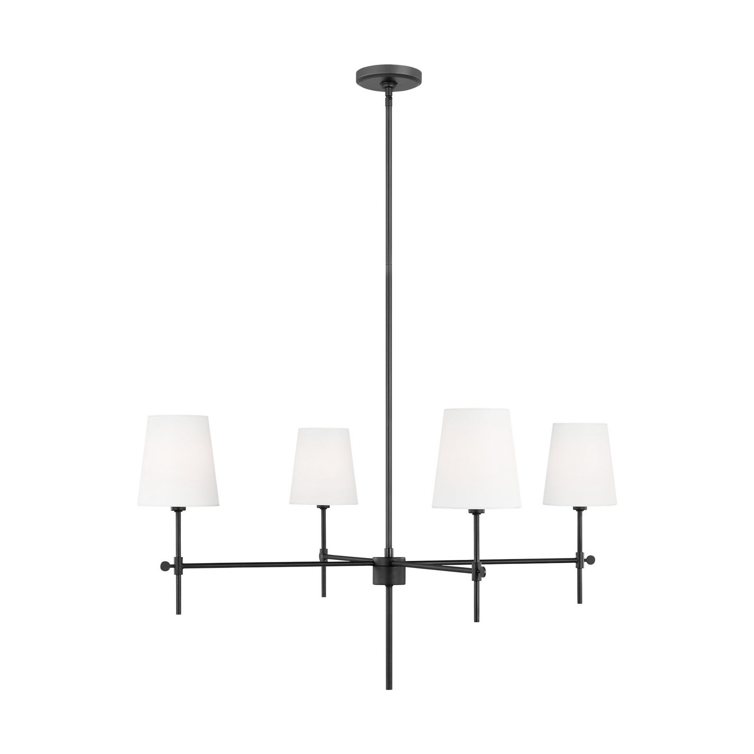 Visual Comfort Studio - 3287204EN-112 - Four Light Chandelier - Baker - Midnight Black