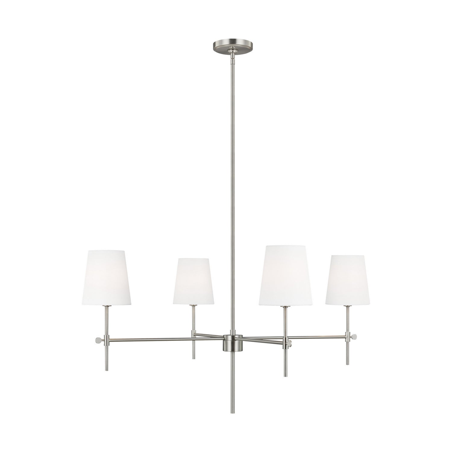 Visual Comfort Studio - 3287204EN-962 - Four Light Chandelier - Baker - Brushed Nickel