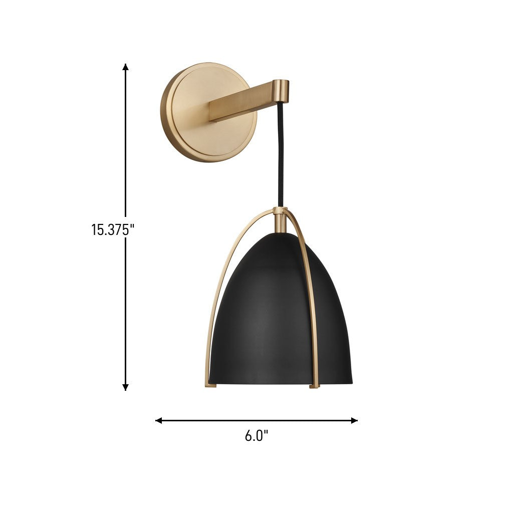 Visual Comfort Studio - 4151701-848 - One Light Wall / Bath Sconce - Norman - Satin Brass