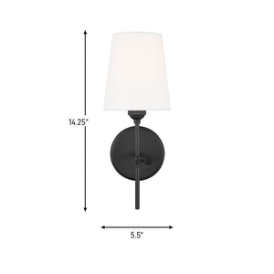 Visual Comfort Studio - 4187201-112 - One Light Wall / Bath Sconce - Baker - Midnight Black
