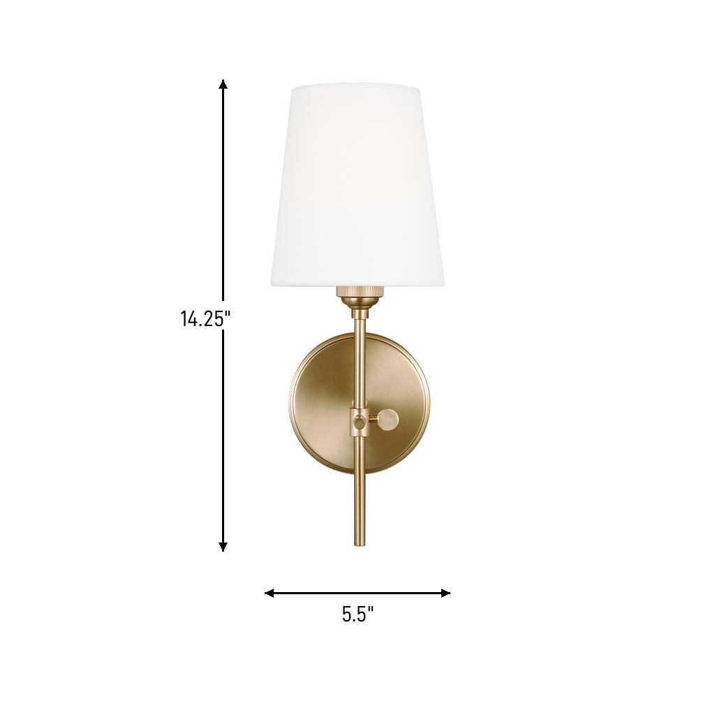 Visual Comfort Studio - 4187201-848 - One Light Wall / Bath Sconce - Baker - Satin Brass