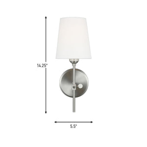 Visual Comfort Studio - 4187201-962 - One Light Wall / Bath Sconce - Baker - Brushed Nickel