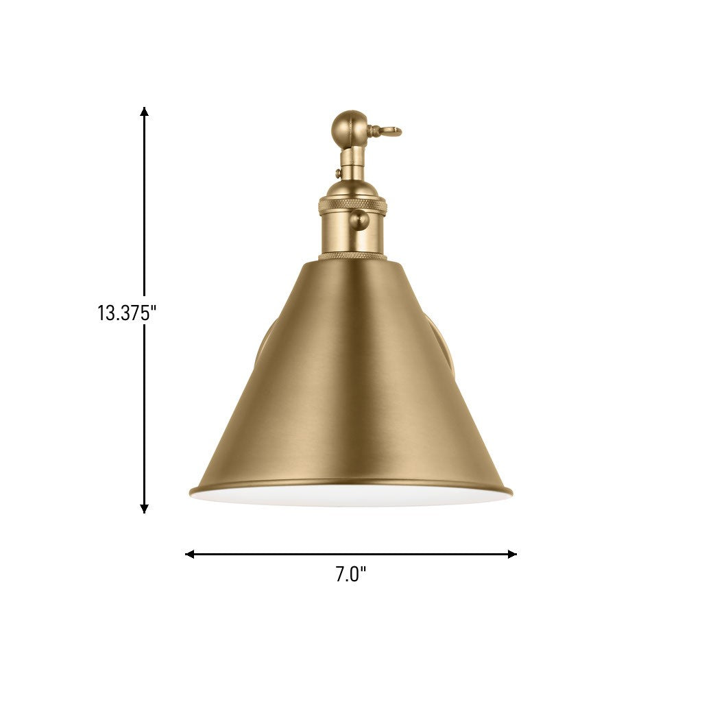 Visual Comfort Studio - 4198101-848 - One Light Wall Sconce - Salem - Satin Brass