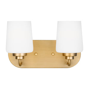 Generation Lighting. - 4402802-848 - Two Light Wall / Bath - Windom - Satin Brass