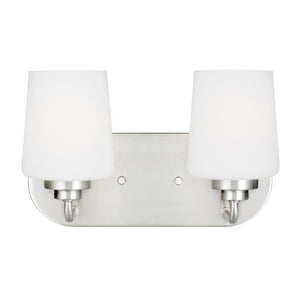 Generation Lighting. - 4402802-962 - Two Light Wall / Bath - Windom - Brushed Nickel