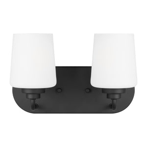 Generation Lighting. - 4402802EN3-112 - Two Light Wall / Bath - Windom - Midnight Black