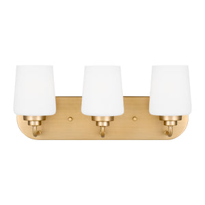 Generation Lighting. - 4402803-848 - Three Light Wall / Bath - Windom - Satin Brass