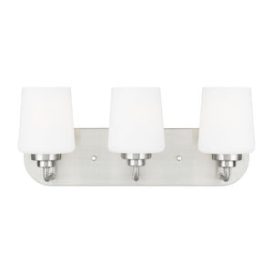 Generation Lighting. - 4402803-962 - Three Light Wall / Bath - Windom - Brushed Nickel