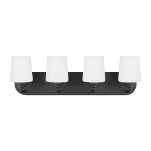 Generation Lighting. - 4402804-112 - Four Light Wall / Bath - Windom - Midnight Black