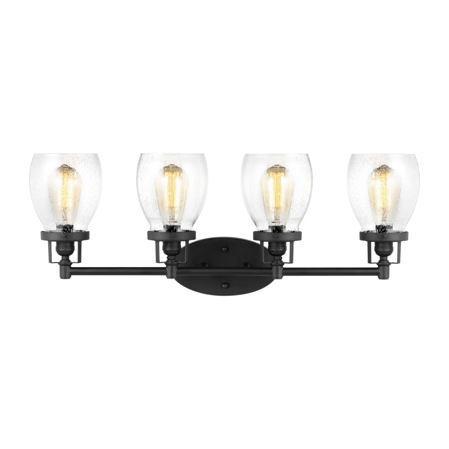 Generation Lighting. - 4414504-112 - Four Light Wall / Bath - Belton - Midnight Black