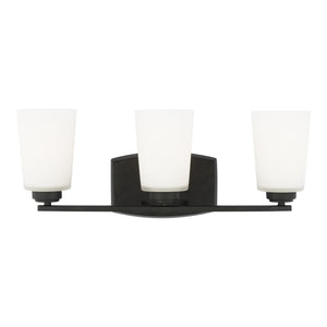 Generation Lighting. - 4428903-112 - Three Light Wall / Bath - Franport - Midnight Black