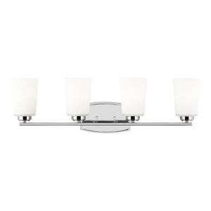 Generation Lighting. - 4428904-05 - Four Light Wall / Bath - Franport - Chrome