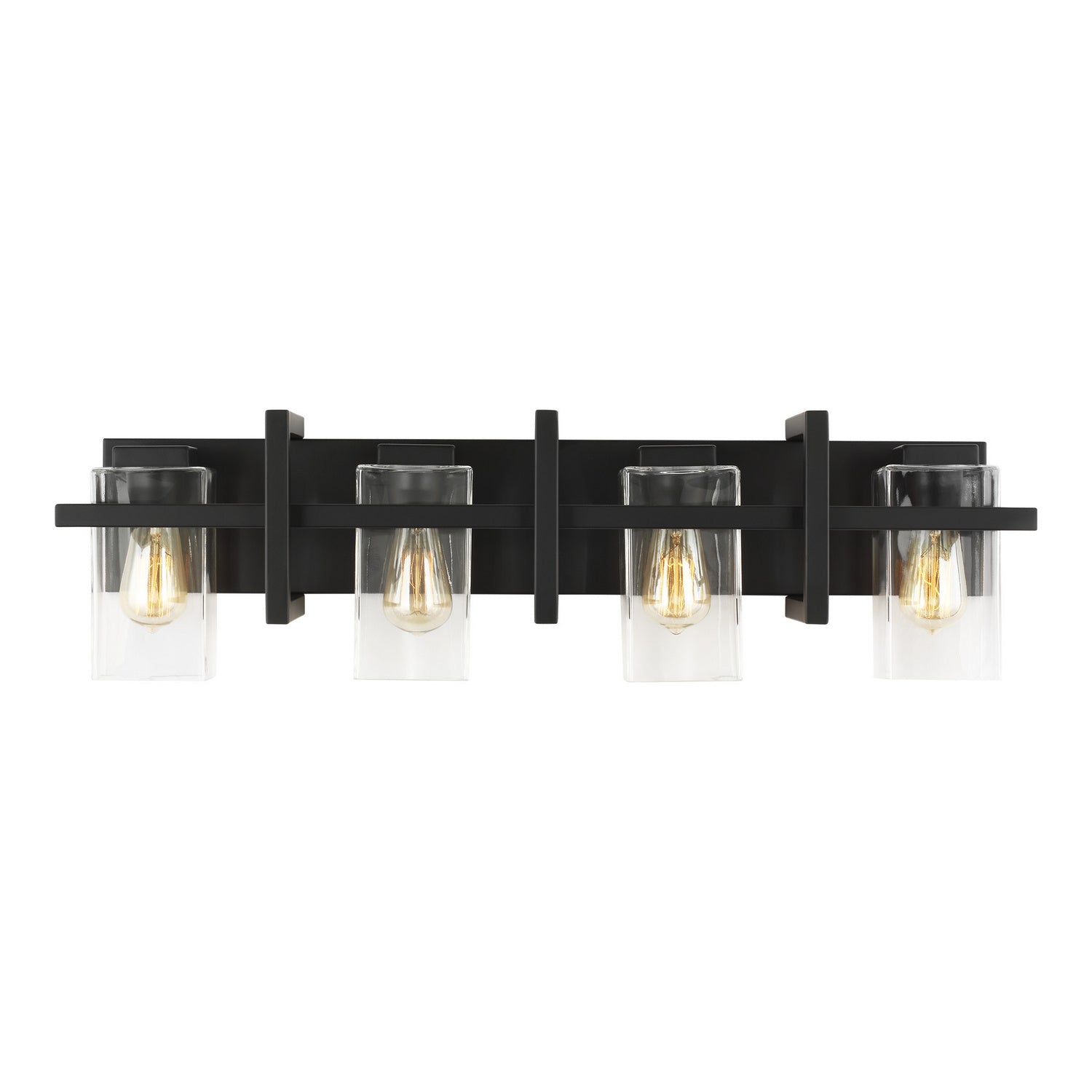 Generation Lighting. - 4441504-112 - Four Light Wall / Bath - Mitte - Midnight Black