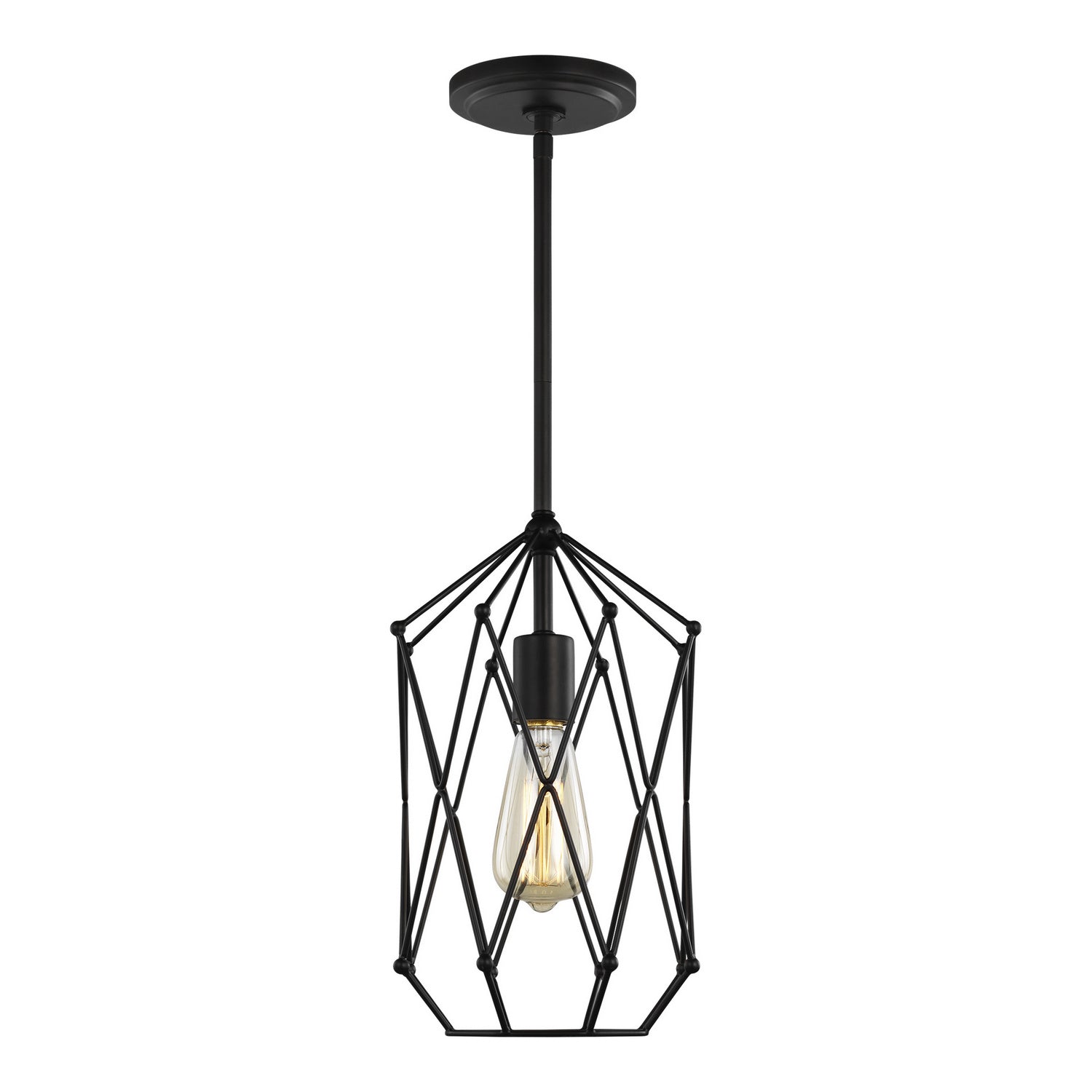 Visual Comfort Studio - 5134101-112 - One Light Lantern - Zarra - Midnight Black