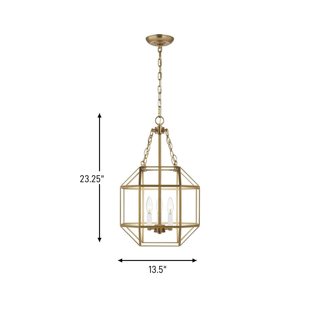 Visual Comfort Studio - 5179403-848 - Three Light Lantern - Morrison - Satin Brass