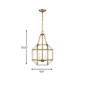 Visual Comfort Studio - 5179403-848 - Three Light Lantern - Morrison - Satin Brass