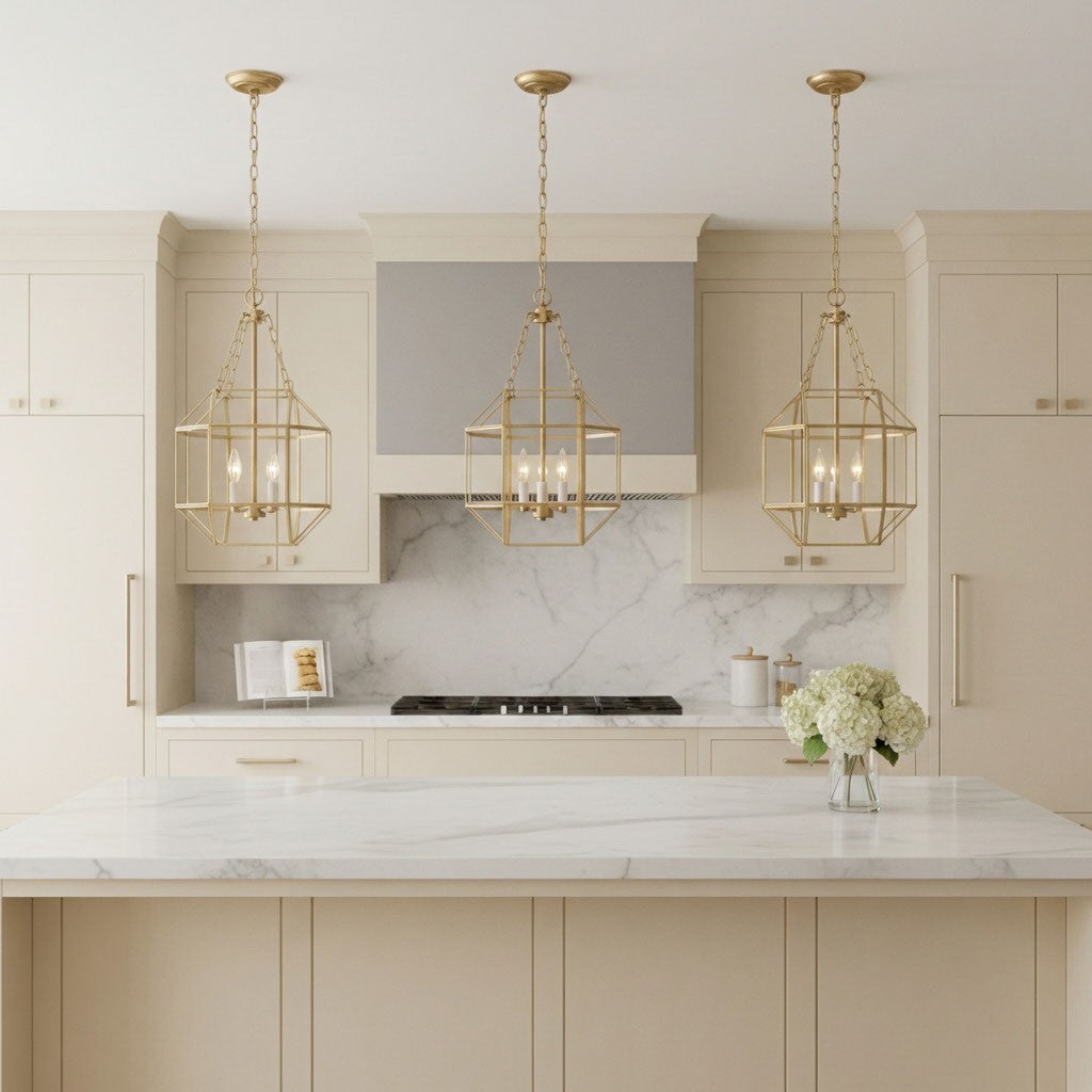 Visual Comfort Studio - 5179403-848 - Three Light Lantern - Morrison - Satin Brass