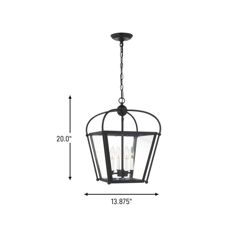 Visual Comfort Studio - 5191004-112 - Four Light Foyer - Charleston - Midnight Black