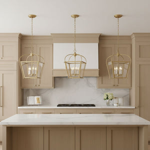 Visual Comfort Studio - 5191004-848 - Four Light Foyer - Charleston - Satin Brass
