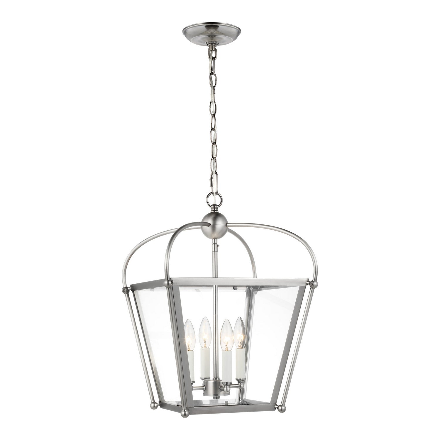 Visual Comfort Studio - 5191004EN-965 - Four Light Lantern - Charleston - Antique Brushed Nickel