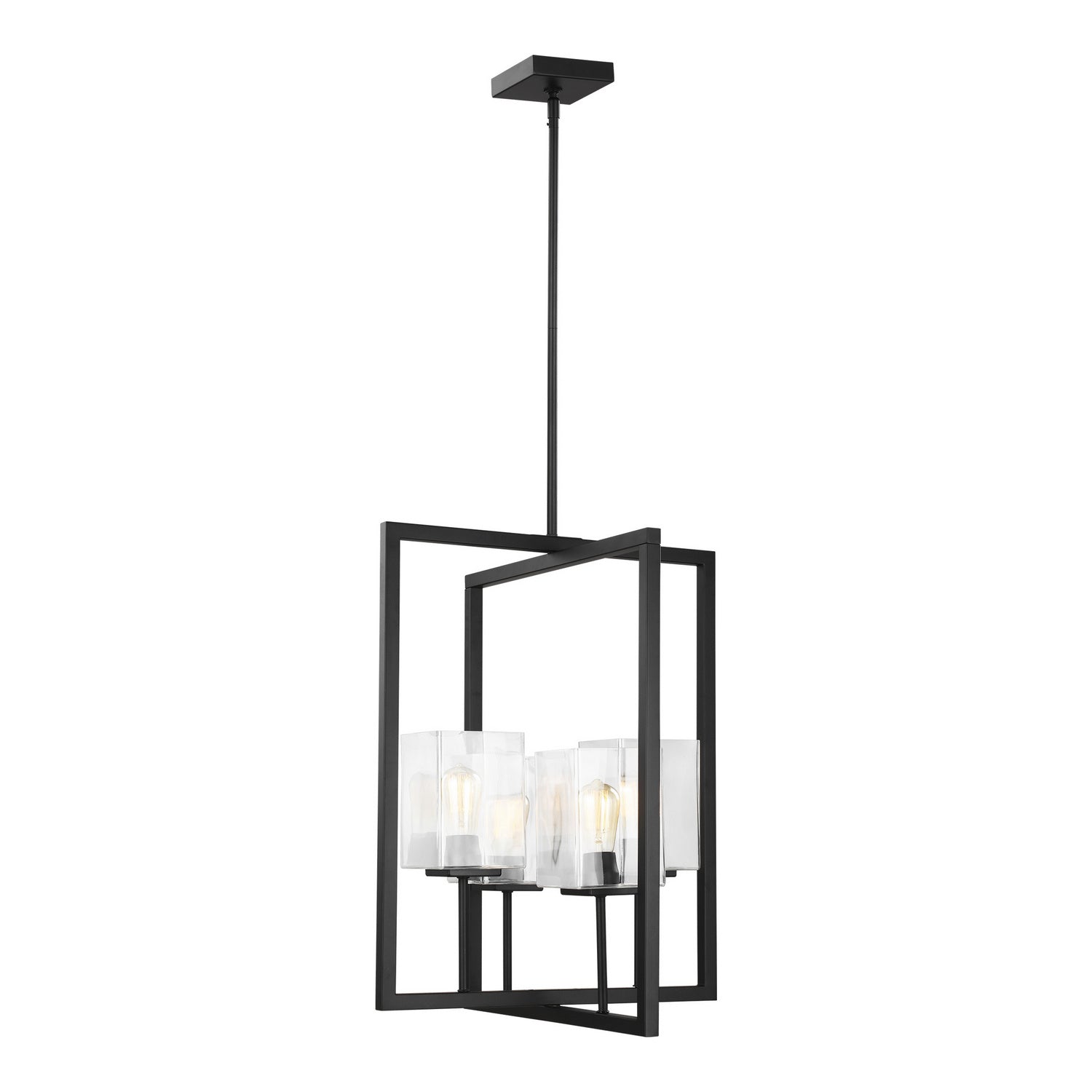 Generation Lighting. - 5241504-112 - Four Light Hall / Foyer - Mitte - Midnight Black