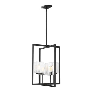 Generation Lighting. - 5241504-112 - Four Light Hall / Foyer - Mitte - Midnight Black