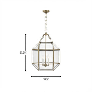 Visual Comfort Studio - 5279403-848 - Three Light Lantern - Morrison - Satin Brass