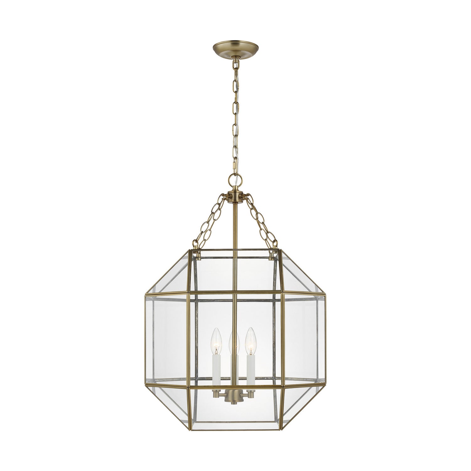 Visual Comfort Studio - 5279403-848 - Three Light Lantern - Morrison - Satin Brass